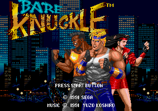 Bare Knuckle - Ikari no Tetsuken - Streets of Rage Title Screen